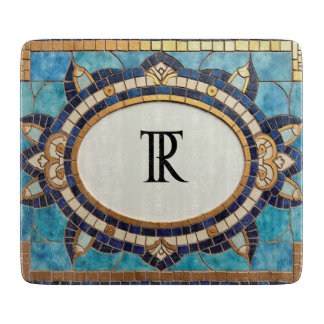 Monogrammed Mosaic Glass Cutting Board