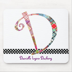 Monogrammed Mouse Pad - Letter D