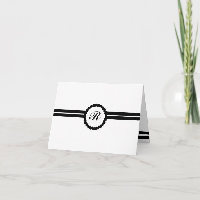 Monogrammed Multipurpose Professional Note Card (Front)