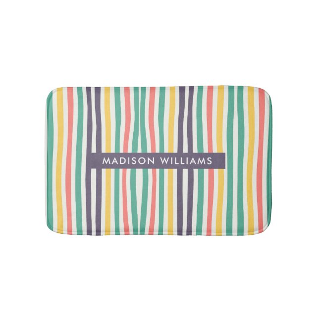 monogrammed,name, bath mat (Front)