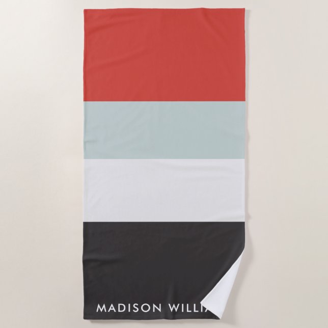 monogrammed,name, beach towel (Front)