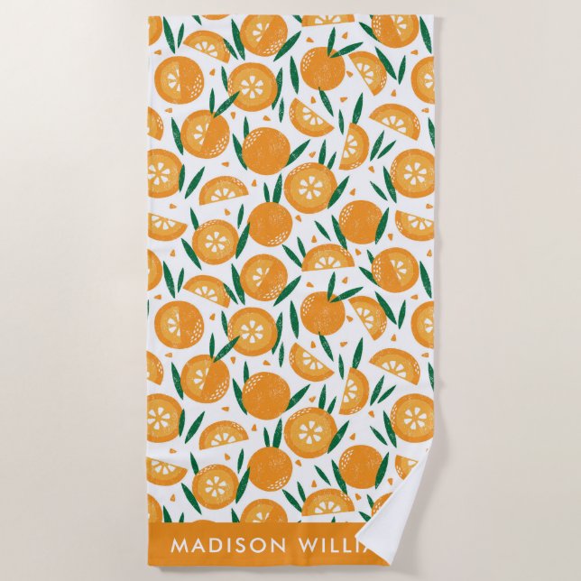 monogrammed,name, beach towel (Front)