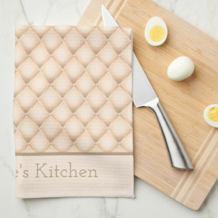 Monogrammed Name Initials Champagne Gift Tea Towel