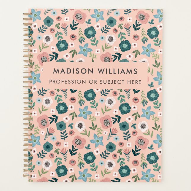 monogrammed,name, planner (Front)