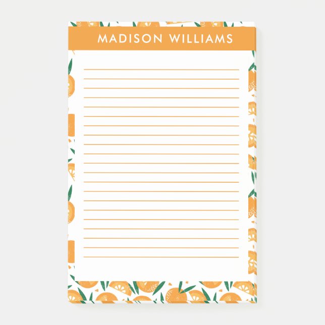monogrammed,name, post-it notes (Front)
