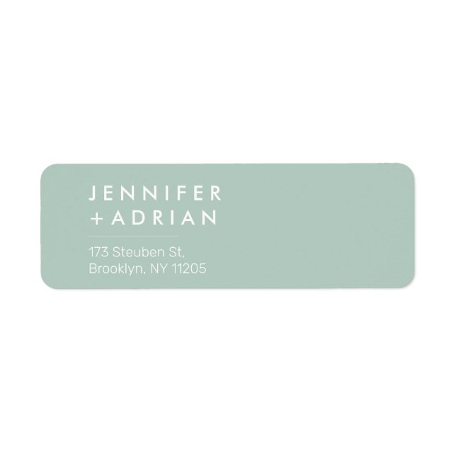 monogrammed,name, return address label (Front)