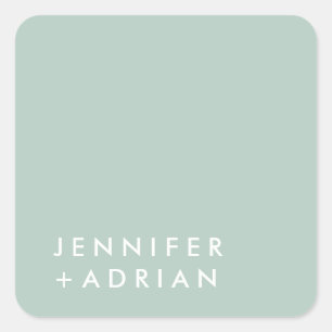 monogrammed,name, square sticker