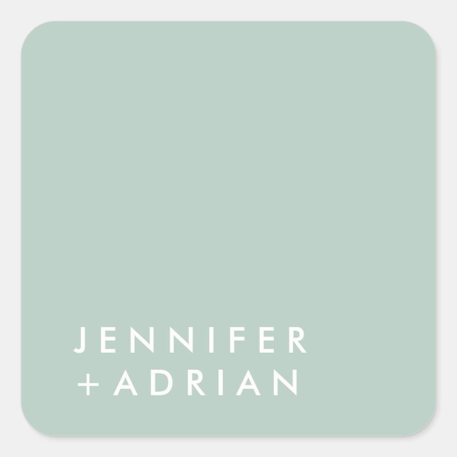 monogrammed,name, square sticker (Front)