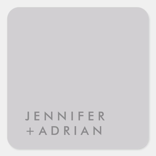 monogrammed,name, square sticker (Front)