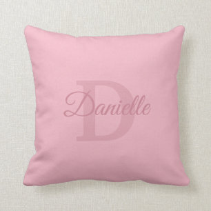 Monogrammed Name Template Letter D Hand Script Cushion