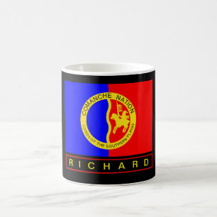 Monogrammed Native American Comanche Nation Flag Coffee Mug