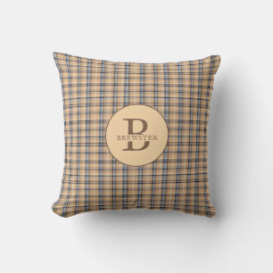 Monogrammed New Home Family Name Cushion