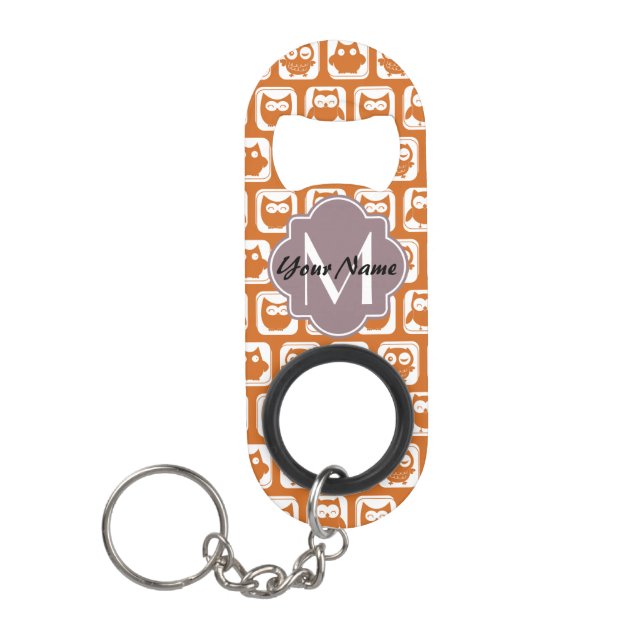Monogrammed Orange Owls (Front)