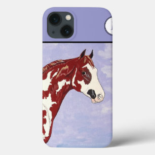 Monogrammed Overo Paint Horse Head iPhone 13 Case