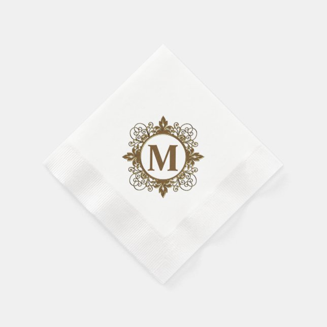 Monogrammed Paper Napkins (Corner)