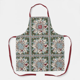 Monogrammed Patchwork Quilt Forrest Animals Apron