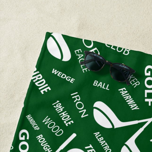 Monogrammed Pattern for the Golfer Beach Towel (In Situ)