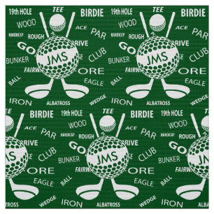 Monogrammed Pattern for the Golfer Fabric