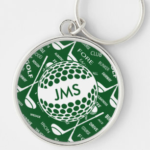 Monogrammed Pattern for the Golfer Key Ring