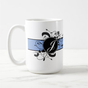 Monogrammed Personalised Fancy Flourish Coffee Mug