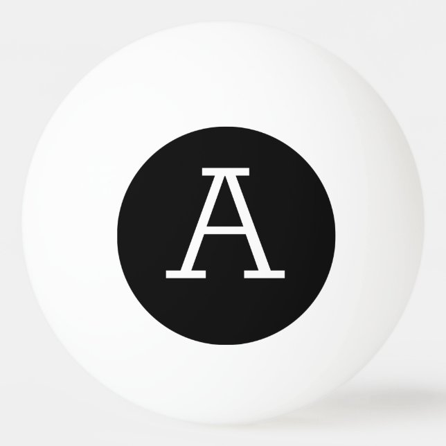 Monogrammed Personalised Initial Sport Ping Pong Ball (Front)