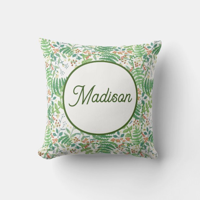 Monogrammed personalised pillow (Front)