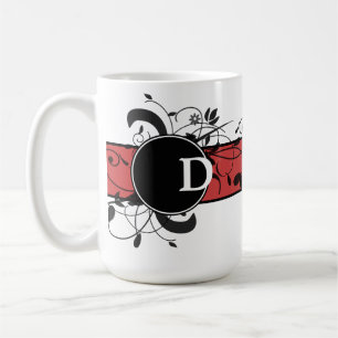 Monogrammed Personalised Victorian Flourish Coffee Mug