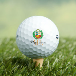 Monogrammed Peruvian Flag ball, Peru Golf Balls