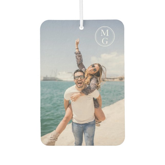 Monogrammed Photo Car Air Freshener (Front)