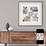 Monogrammed Photo Collage Best Dad Ever Poster<br><div class="desc">Custom Photo Collage Poster, which you can have framed, for the Best Dad Ever. The template is set up ready for you to add 4 of your favourite photos, the year and initial. A great gift for father's day, a birthday or as a keepsake of an event or personal achievement....</div>
