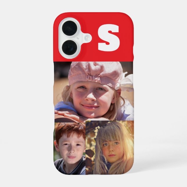 MONOGRAMMED PHOTO COLLAGE IPHONE CASE CUSTOM (Back)