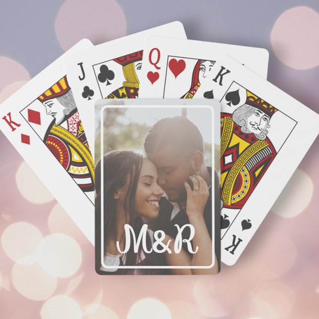 Monogrammed Photo Personalised Playing Cards (Creator Uploaded)