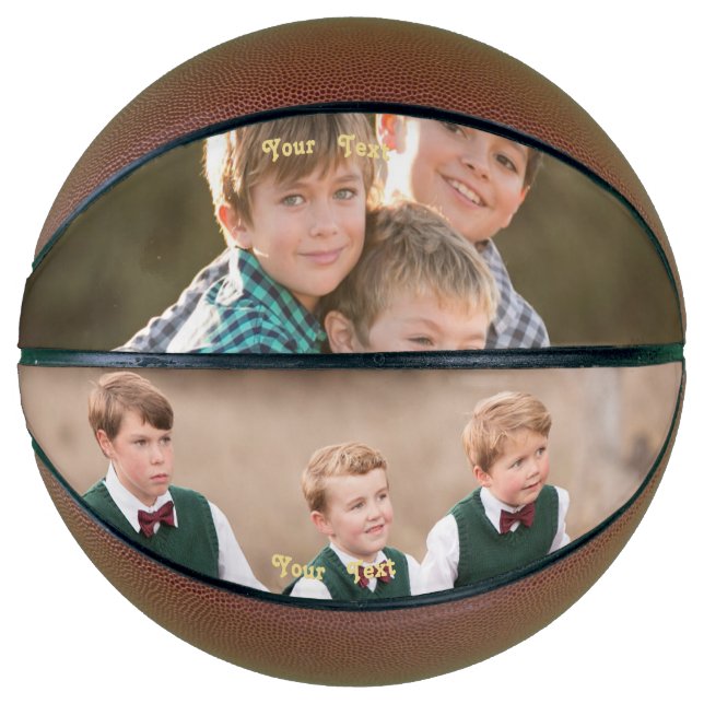 Monogrammed Photo Team Coach School Club Player Basketball (Front)