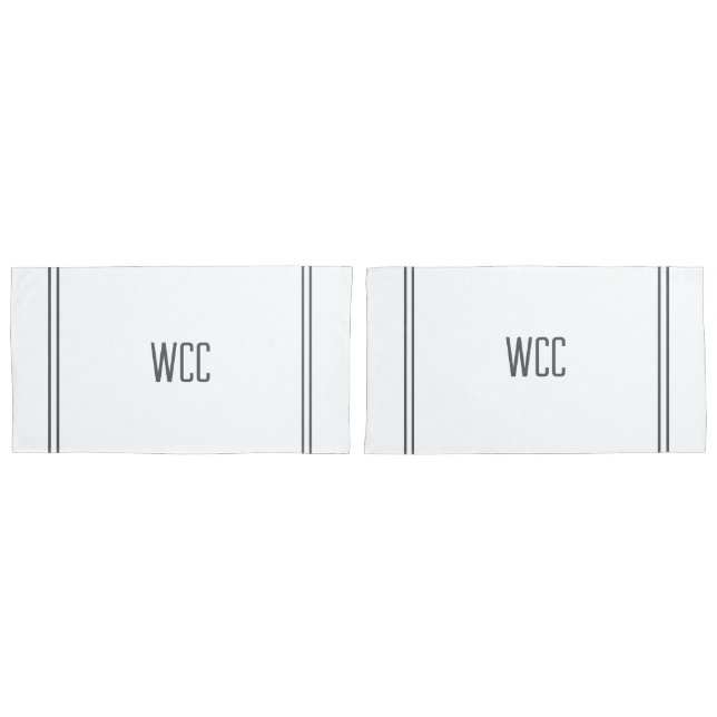 Monogrammed Pillowcases (Front-Set)