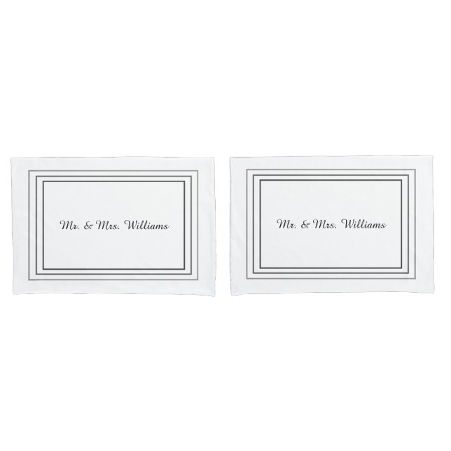 Monogrammed Pillowcases (Front-Set)