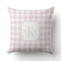 Monogrammed Pink Gingham Check 