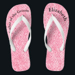 Monogrammed Pink Glitter Mother of Bride Groom Thongs<br><div class="desc">A fun gift for both the mother of the bride and groom. When her feet are tired at the end of the night,  she'll want these!  Personalise them!</div>