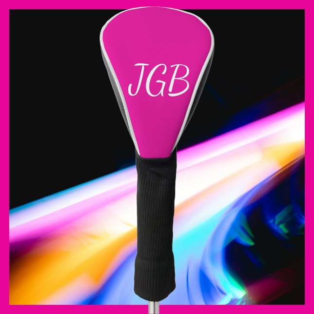 Monogrammed Pink or Choose Your Colour Golf Head Cover (Creator Uploaded)