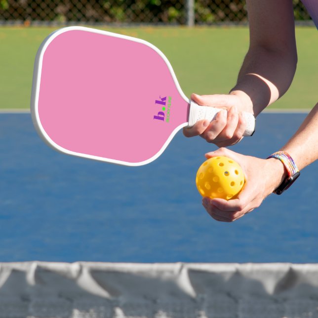 Monogrammed Pink Personalised Pickleball Paddle (Insitu)