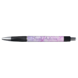 Monogrammed Pink & Purple Marbled