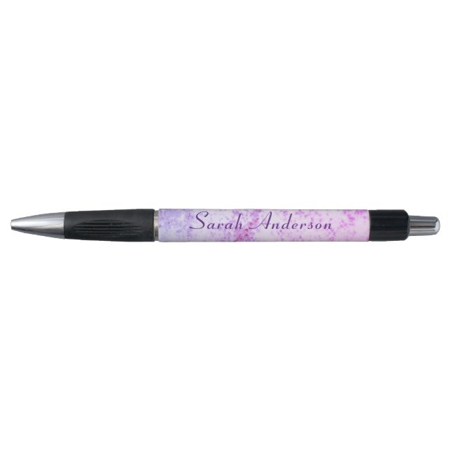 Monogrammed Pink & Purple Marbled  (Front)