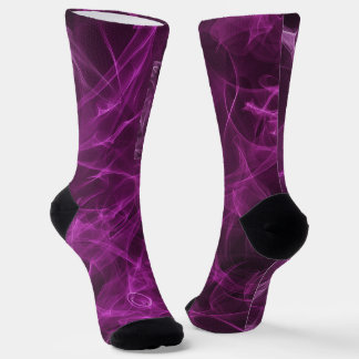 Monogrammed Pink Smoke Pattern  Socks