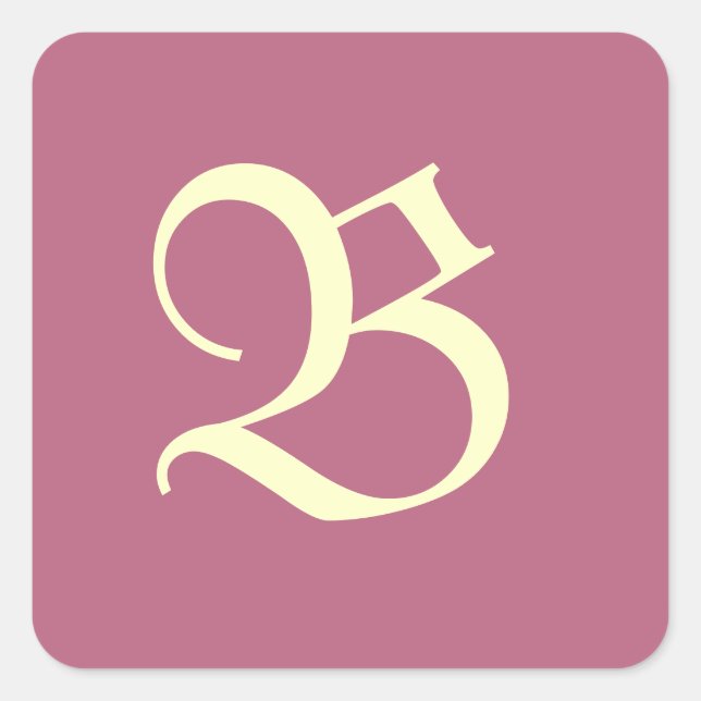 Monogrammed Pink Sticker (Front)
