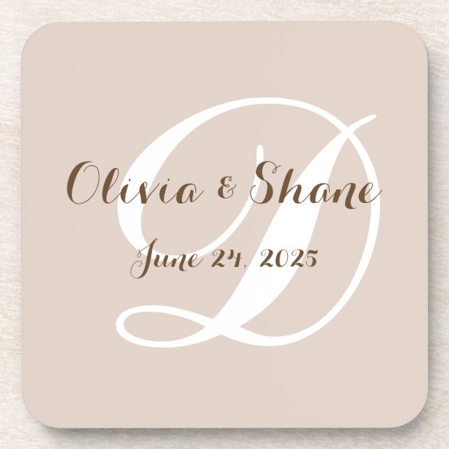 Monogrammed plastic coasters (Front)
