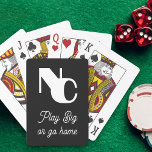 Monogrammed Play Big or Go Home Modern Playing Cards<br><div class="desc">Monogrammed playing cards with bold, thick and thin, overlapping initials and editable tagline such as Play Big or go home. Personalise the design with your initials and use the design tool to nudge the letters into the best position for a neat, interlocking look. Simple, stylish, minimalist design with retro typography....</div>