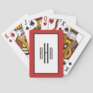 Monogrammed Playing Cards Poker Gift for Dad
