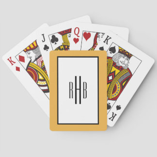 Monogrammed Playing Cards Poker Gift for Dad