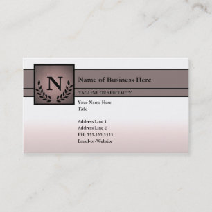 monogrammed professional business card