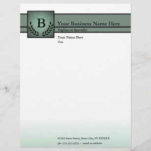 monogrammed professional customised letterhead