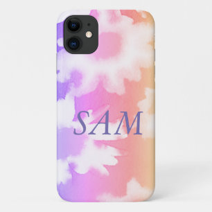 Monogrammed Purple Daisy Floral Watercolor Case